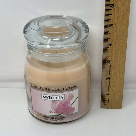 Bath & Body Works Sweet Pea Candle Signature Collection Single Wick 14.5oz Unlit - Picture 6 of 10